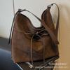 Autumn and Winter Suede Versatile Big Bag Women's New Trendy Commuter Armpit Bag Large Capacity Messenger Tote Big Bag