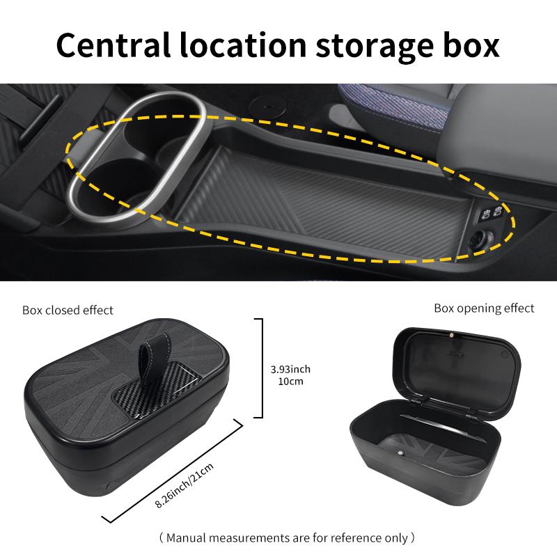 Central Control Storage Box For BMW Mini Cooper F65 F66 2024 2025 Central Armrest Storage Box Car Accessories