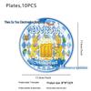 Oktoberfest Party Disposable Set: Plates, Cups, Tablecloth, Bunting, Knives, Forks, Spoons