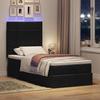 Ottoman Bed with Mattress & LEDs Black 90x200 Cm Fabric