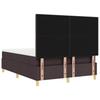 Box Spring Bed with Mattress Dark Brown 140 x 190 cm Fabric