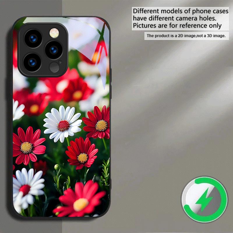 Spring Flower Collage Suitable For iPhone 16E 17 Pro Max 15 Pro 14 13 Plus 12 mini 11 16 Air 17Pro magnetism Glass Phone Case