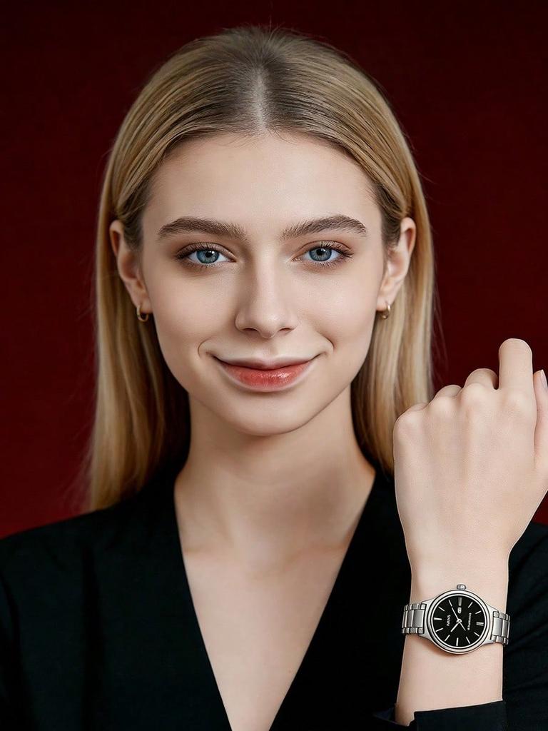 Casio Men's Quartz Watch, Featuring Round Dial Stainless Steel Strap, In Business Style Daily Wear. Models: -1B / Excellent Christmas. LTP-V006D