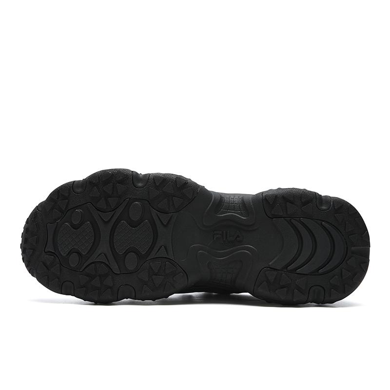 Fila FLUID 7 Cushioning Abrasion Resistant Lightweight Height Increasing Low Top Chunky Sneakers Men's Black F12M612103FBS