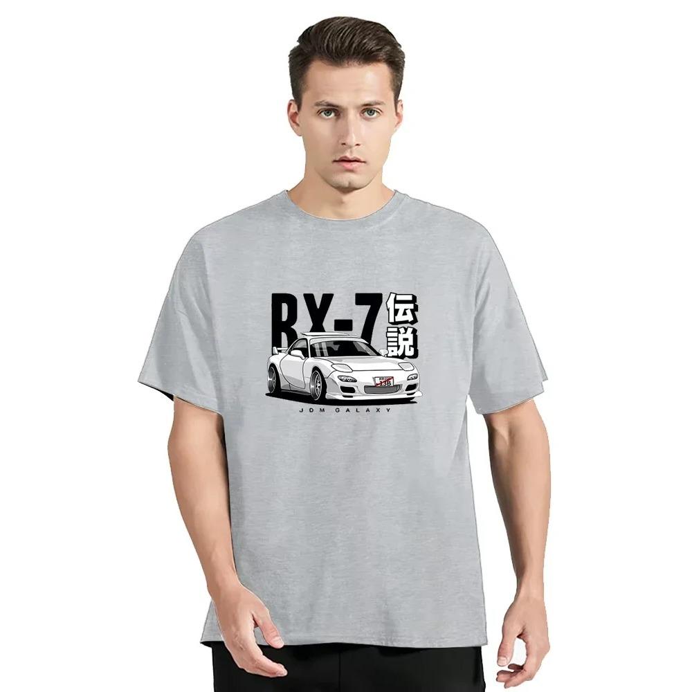 Japanese Cars T Shirt Men Streetwear Cotton Graphic Clothing Oversized Tshirt