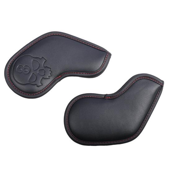 10Pcs Golf Iron Headcover Number Letter Skull Waterproof Faux Leather Golf Club Head Protector Cover Kit Golf Accessories