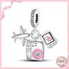 TOP Copper Pink Girls Skirt Cute Cat Charm Bead Charms Bead Charms Ideal For Womens Authentic Bracelets Copper Pendant Do It Yourself Jewellery Gift