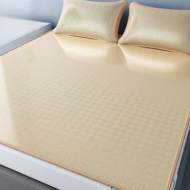 3pcs Machine Washable Summer Ice Silk Mat Set, Soft, Breathable and Non-stuffy, a Must-have Bedding for the Family