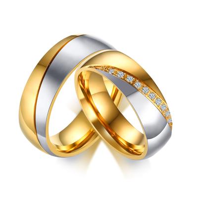 Dainty Wedding Ring for Men Women,Waterproof Stainless Steel Engagement Ring,Anniversary Valentine's Day Gift