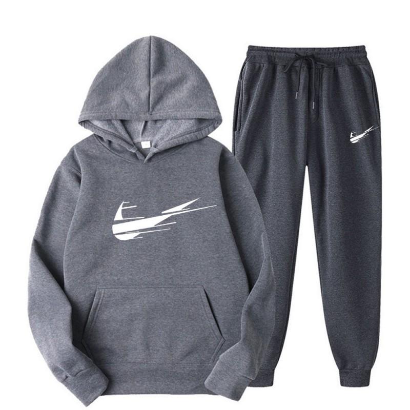 Herren Damen Fleece Hoodie Set Langarm Oberteil Jogginghose Winter Warm Lässig Sport Outfit