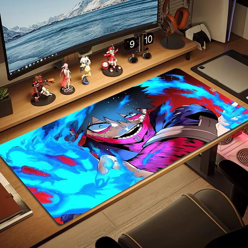 Touya Dabi Mouse Pad Large Gaming Table Cushion Nonslip Laptop Tablet Big Mousepad Xxl Mat Mini Pc Playmat With Lock Edge