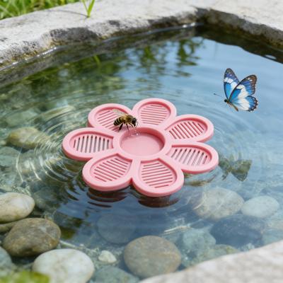 Floating Bee Station Flower Shaped Floating Bee Watering Station Butterfly Bee Feeder for Feeding Bee Bath Outdoor Garden Decor