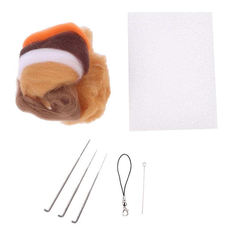Cute Chubby Capybara Gray Fish Beginner Material Kit Wool Felt Handmade Diy Doll Plush Toys Desktop Decorations