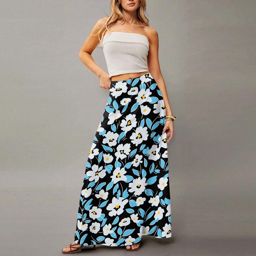 Women's Flowy Maxi Dress Regular Casual Summer Bohemian Skirt