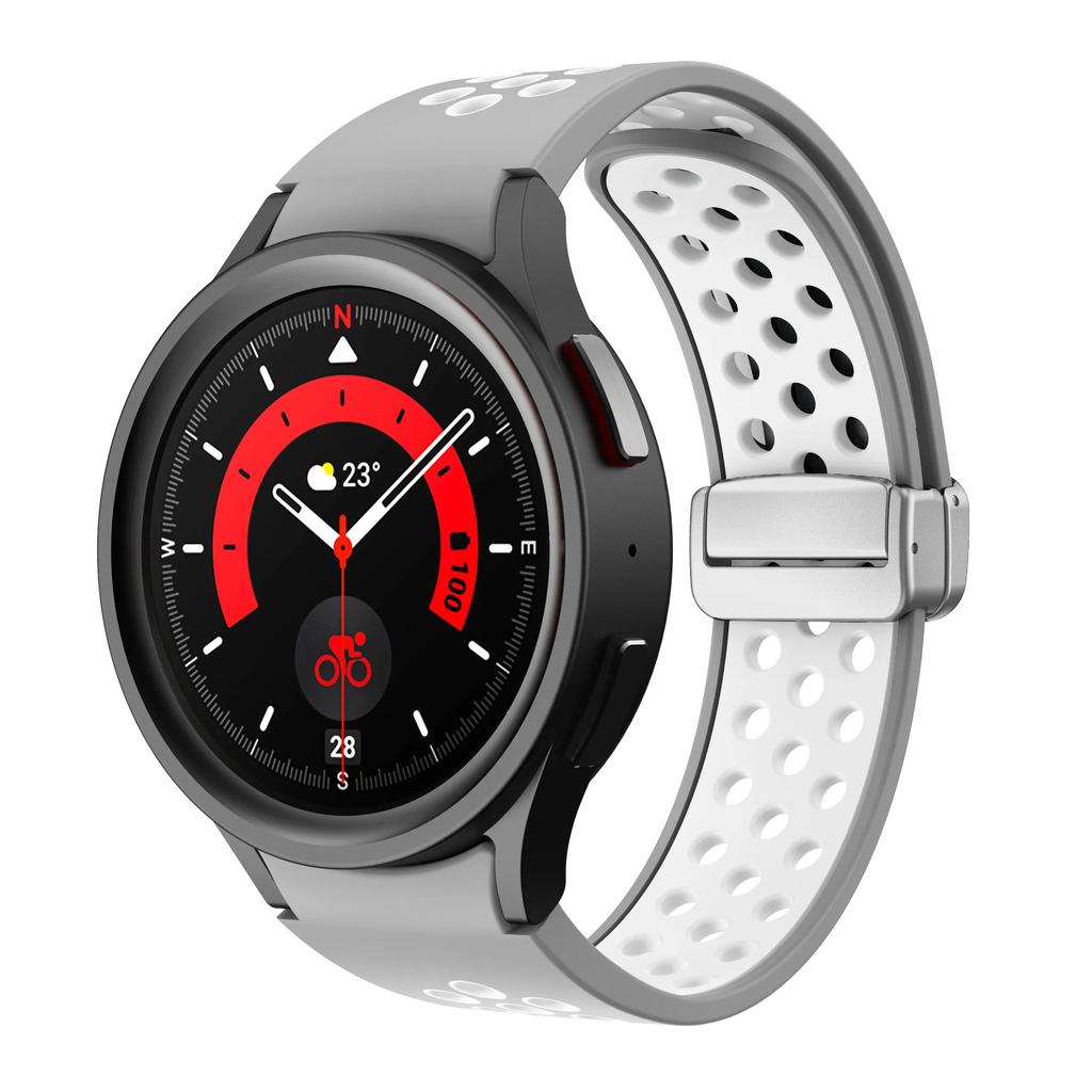 Magnetic Silicone Band for Samsung Galaxy Watch 6 Classic 43 47mm 4 42 46mm 5 Pro 45mm No Gaps Loop Strap for 4/5/6 40 44mm Belt