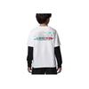 Nike T-shirt Infantil Simples de Manga Comprida com Gola Redonda e Estampa de Letras em Bloco de Cores Branco HQ7109-100