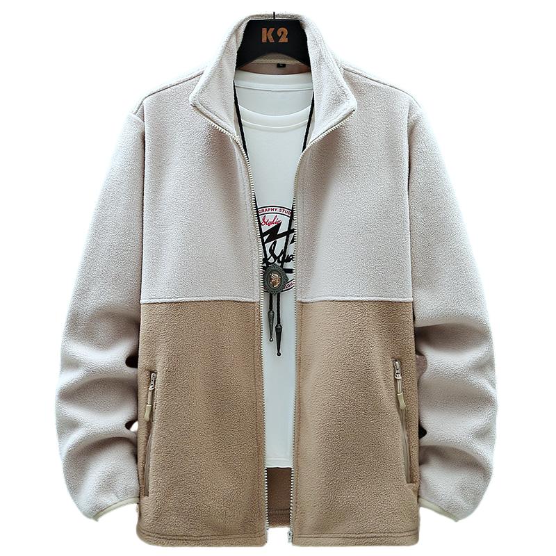 Cozy Up Fleece Jacket Men Full Zip Winter Coat with Pockets Classic Warm Sweatshirt