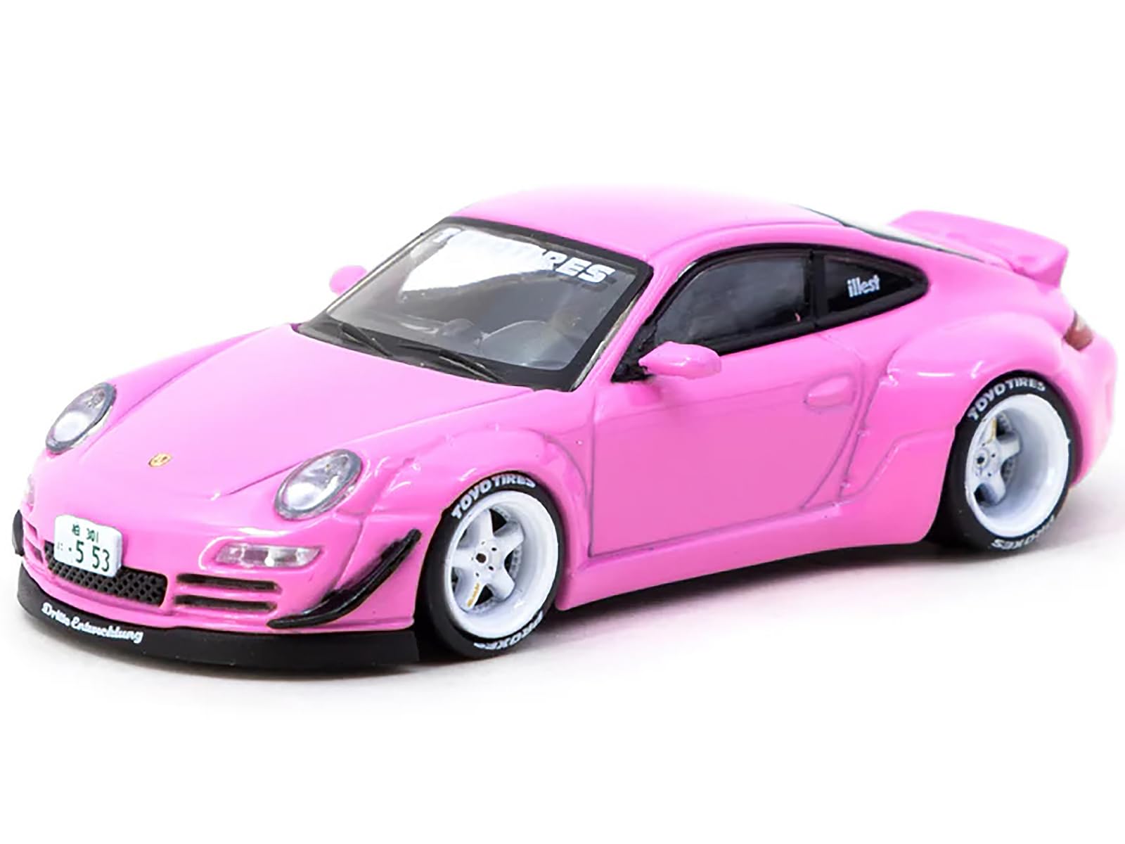 

RWB 997 Розовый Серия Hobby64 Литая модель автомобиля Tarmac Works 1/64 T64-057-PN