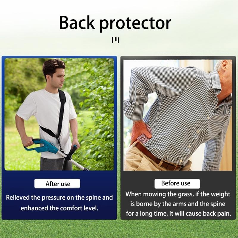 Professional Trimmers Harness With Reinforced Metal Clasps And Fully Customizable Shoulder Straps For Grass Cutters