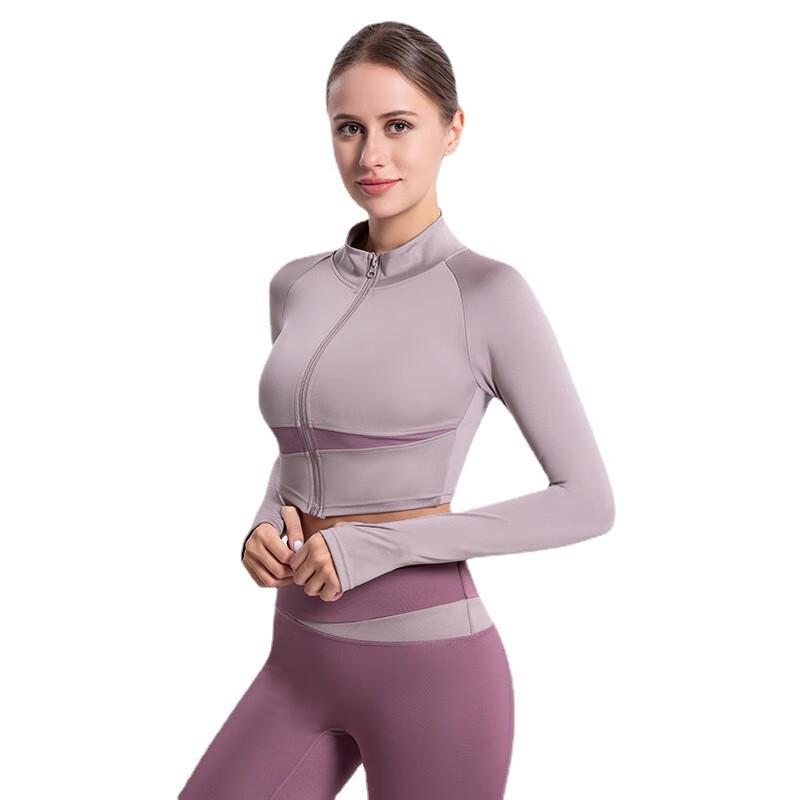 Women's Color Block Crop Sports Yoga Top