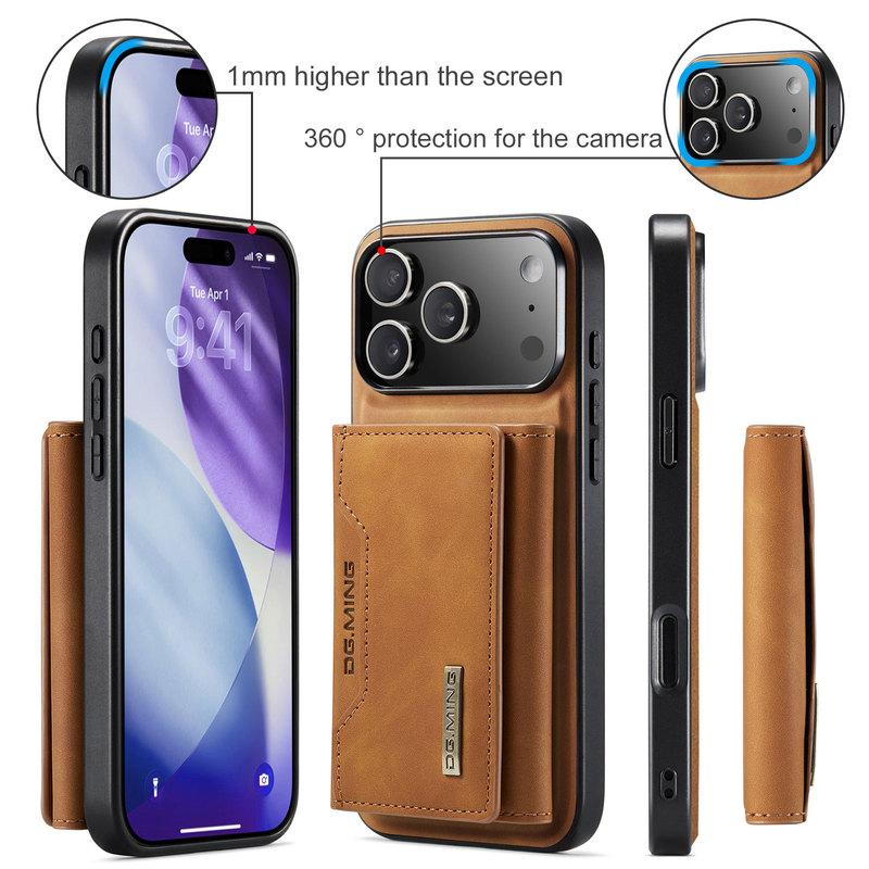 2 In 1 Detachable Magnetic Leather Phone Case for IPhone 17 Air 16 15 14 13 12 11 Plus Pro Max Wallet Cover Cards Holder Pocket