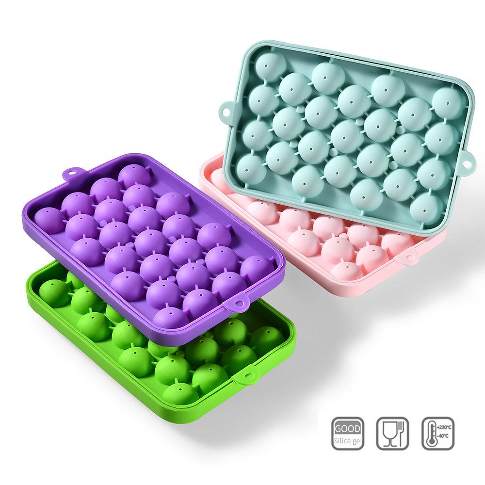 New 25-Grid Silicone Ice Ball Cube Tray - Small Round Balls Mold
