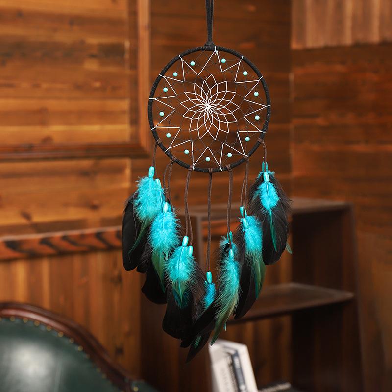 15 Styles Wall Dream Catcher Led Handmade Feather Braided Wind Chimes For Room Decoration Hanging Home Christmas Decor Poster