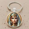 Modischer ägyptischer Pharao, Kleopatra, Und Design Glas Anhänger Schlüsselanhänger