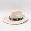 Western cowboy felt hat European and American jazz hat top hat curved brim jazz hat vacation outdoor hat