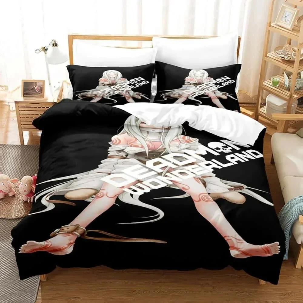 3D Anime Deadman Wonderland Printed Bed Set Duvet Cover Pillowcase Bedding Set Bed Linen Sheet Quilt Cover Full Queen King Size