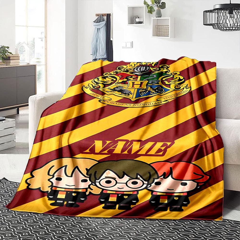 Custom Name "Harry Potter Adventure" Blanket for Couch & Bed, Plush Cozy Fuzzy Blanket Super Soft & Warm Blankets for Fall and Winter. 090867