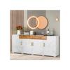 Sideboard, Armoire De Cuisine, Armoire De Rangement 208 X 39.5 X 80 Cm, Commode Avec 4 Portes, 2 Tiroirs, Buffets