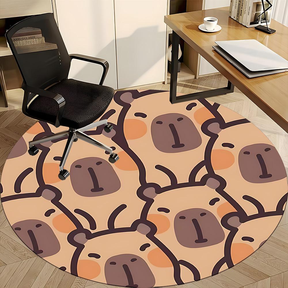 1PC Koala Pattern Office Round Area Rug,  Mat Suitable ForOffice, Under Office Chairs Bedroom Living Room Home Decor, Room Deco