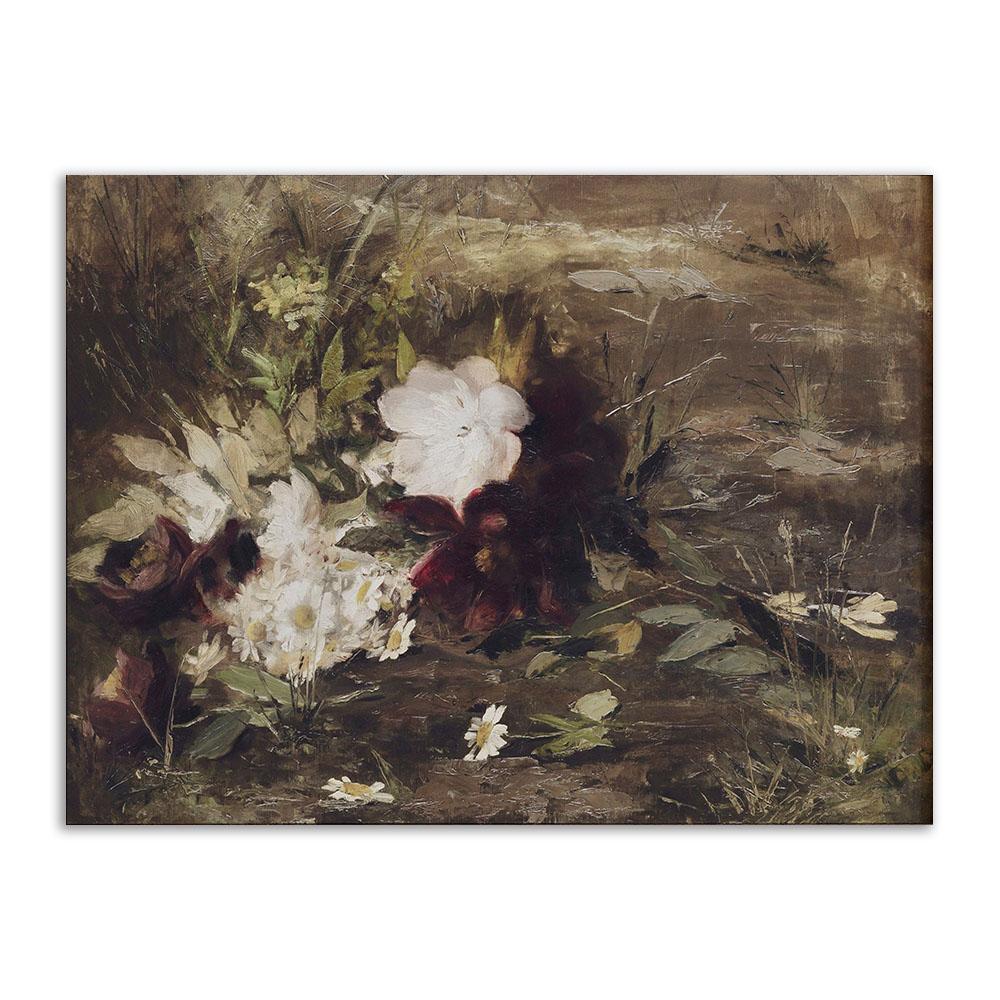 Retro Painting French Flora Vintage Poster and Prints Victorian Still Life Flower Rose Canvas Painting Decoraiton Living Room