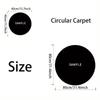 Nordic Retro Gold Printed Round Sponge Carpet Living Room Bedroom Mat Home Bathroom Non-slip Floor Mats Decoration