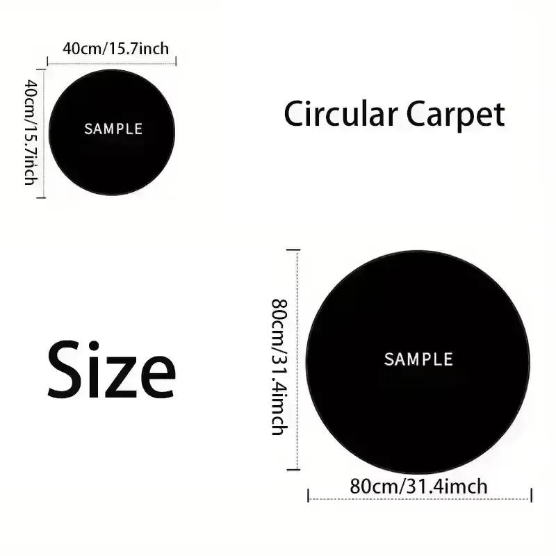 Nordic Retro Gold Printed Round Sponge Carpet Living Room Bedroom Mat Home Bathroom Non-slip Floor Mats Decoration