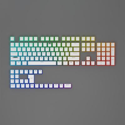 Set de Teclas PBT Pudding de Doble Capa Translúcido de Boca Cerrada para Teclados Mecánicos