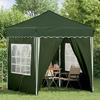 Pop Up Party Tent 195 X 195 X 245 Cm Green Oxford Fabric