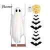 Einfach zu installierende Feiertagsdekoration Halloween Große hängende Schaukel Geist Dekoration, Leuchtend gruselige schwingende atmungsaktive Polyester mit 3D-Fledermäusen für Veranda,