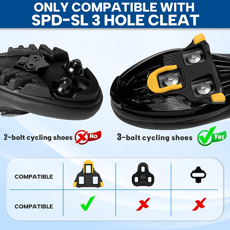 BUCKLOS Road Bike Pedal Platform Ultralight Clipless Bicycle Pedal for SPD SL Cycling Pedals Footrest with Cleats Bicycle Parts
