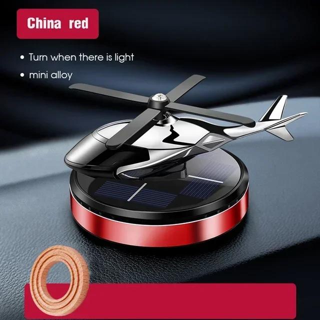 Solar Helicopter Aircraft Car Aromatherapy Air Freshener with Perfume Fragrance Decoration Gift