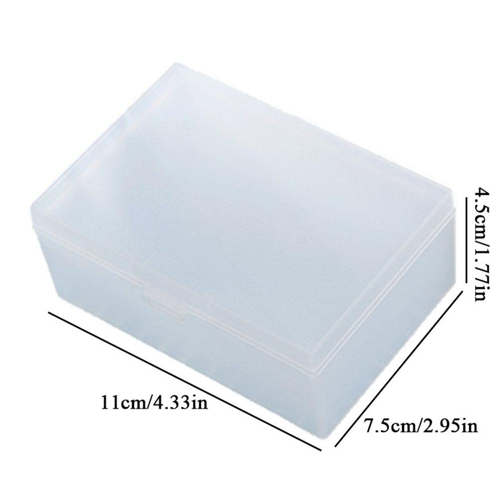 Transparent Rectangular Plastic Storage Box Organizer Stickers Box Desktop Container Washi Tape Stickers Box Art Case Stationery