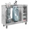 Golf Cabinet with Wheels Universal Concrete Grey 120 x 45 x 98 cm
