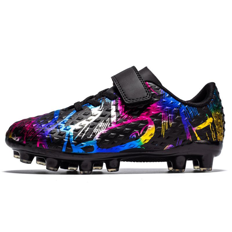 

New Velcro children s football shoes artificial turf game training long broken nails football shoes spot 28