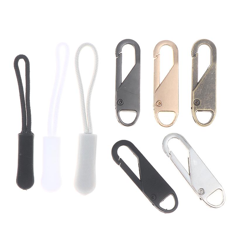 5/10/20Pcs Replacement Zipper Pulls Cord Extender/Zip Metal Pull For Backpacks Jackets Luggage Purses Handbags