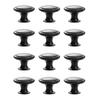 12Pcs Wardrobe Knob Stainless Steel Cabinet Drawer Handle Cupboard Pulls Round Furniture Decoration Easy To Install