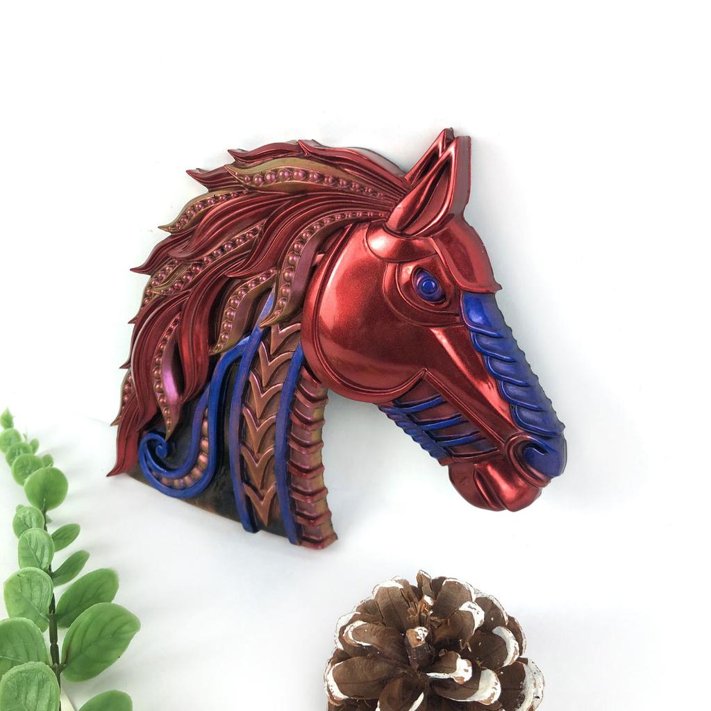 Lovely Horse Silicone Mold Wall Decor Door Doorplate Epoxy Resin Casting Mould Perfect for DIY Crafts and Decorating