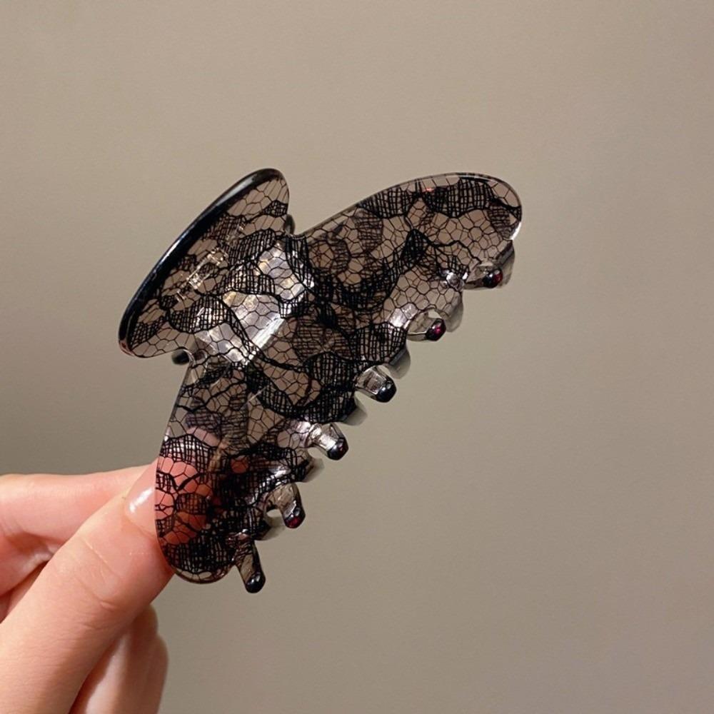 

Fashion Elegant Hair Claw Lace Pattern 8.5cm Hair Clips Korean Style Lightweight Hairpins Women Hair Headwear Accessories чёрный