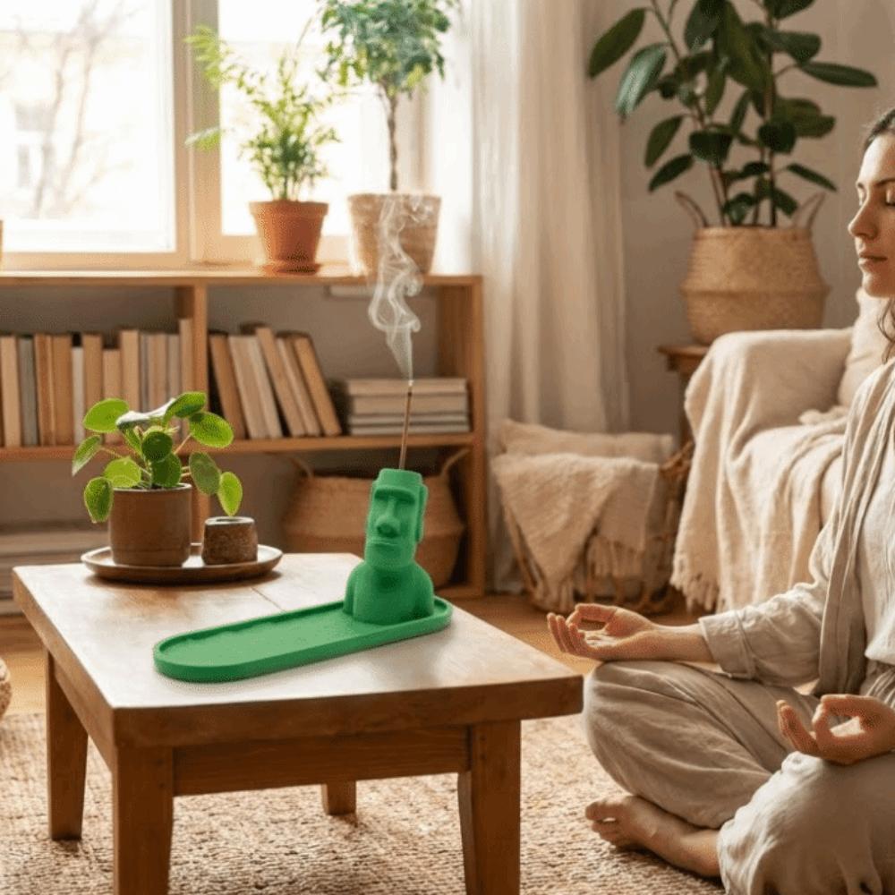 3D Printed Cartoon Incense Holder Scenic Statue Incense Burner Table Ornament Home Decoration