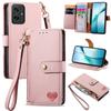 For Motorola Moto G55 5G Case RFID Blocking Zipper Pocket Leather Wallet Phone Cover